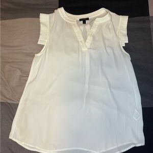 J. Crew White Sleeveless Blouse